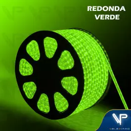 MANGUEIRA LED REDONDA 2 FIOS VERDE 127V