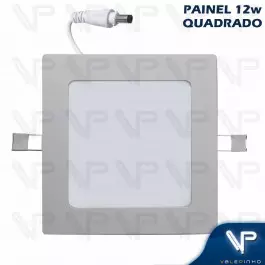 PAINEL PLAFON LED 12W EMBUTIR QUADRADO 3000K(BRANCO QUENTE)BIVOLT
