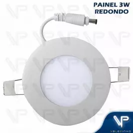 PAINEL PLAFON LED 3W EMBUTIR REDONDO 6500K(BRANCO FRIO)BIVOLT