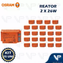 REATOR ELETRÔNICO OSRAM P/LÂMPADA COMPACTA 2x26Wx220V EZ-T/E KIT25