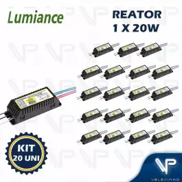 REATOR ELETRÔNICO P/LÂMPADA FLUORESCENTE 1x20W BIVOLT KIT20