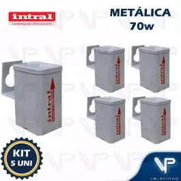 REATOR INTRAL PARA LÂMPADA VAPOR METÁLICO     70W 220V(USO EXTERNO) 01229 KIT5