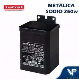 REATOR INTRAL PARA LÂMPADA VAPOR SÓDIO 250W 220V(USO INTERNO) 00889
