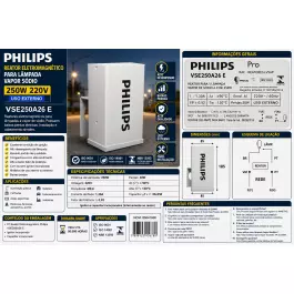 REATOR PHILIPS PARA LÂMPADA VAPOR DE SÓDIO   250W 220V (USO EXTERNO) VSE250A26 E