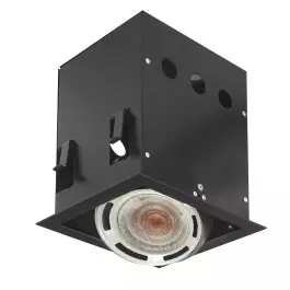 SPOT EMBUTIR QUADRADO COM LAMPADA PHILIPS AR111 9W 2700K(BRANCO QUENTE)ORIENTAVEL
