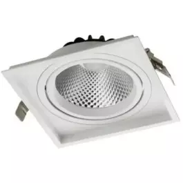 SPOT LED EMBUTIR QUADRADO DIRECIONALVEL 20W 220V 3000K(BRANCO QUENTE)BRANCO