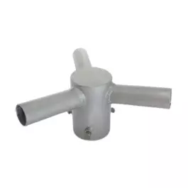SUPORTE NÚCLEO GALVANIZADO PRETO PARA 3 LUMINÁRIA PÚBLICA 60,3MM