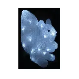 ESQUILO EM ACRÍLICO LED BRANCA 8 FUNÇÕES 127V 20x30cm