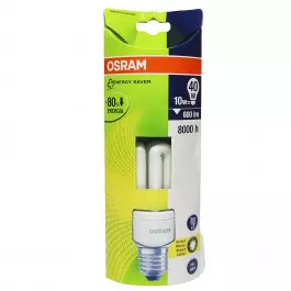 LÂMPADA COMPACTA 3U OSRAM 10W 127V 2700K(BRANCO QUENTE)E27 DULUXSTAR