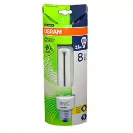 LÂMPADA COMPACTA 3U OSRAM 23W 127V 6500K(BRANCO FRIO)E27 DULUXSTAR