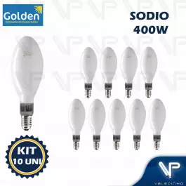 LÂMPADA VAPOR DE SÓDIO OVOIDE 400W 2000K(BRANCO QUENTE)E40 SON-E KIT10