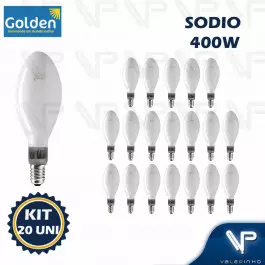 LÂMPADA VAPOR DE SÓDIO OVOIDE 400W 2000K(BRANCO QUENTE)E40 SON-E KIT20