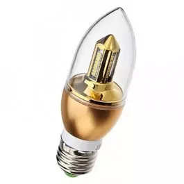LÂMPADA LED VELA 5W 6500K(BRANCO FRIO)E27 BIVOLT METALICA 