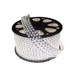 MANGUEIRA LED CHATA 2 FIOS BRANCO FRIO 220V 100 METROS