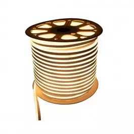 MANGUEIRA LED NEON FLEX BRANCO QUENTE 220V 100 METROS