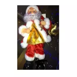 PAPAI-NOEL ANDANDO COM PRESENTES 30CM PILHA