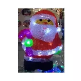 PAPAI NOEL ACRÍLICO 12 LEDS PILHA0,23m
