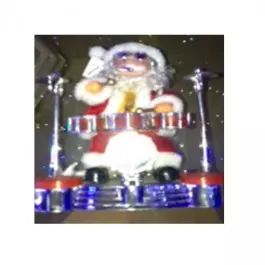PAPAI NOEL COM BATERIA MUSICAL 20CM PILHA