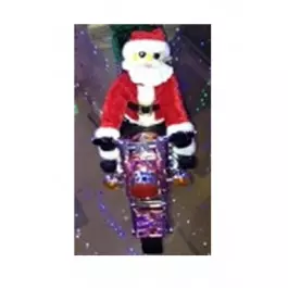 PAPAI NOEL NA MOTO MUSICAL 37CM PILHA