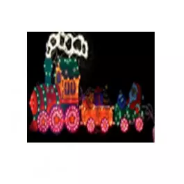 TRENZINHO COM PAPAI NOEL E PRESENTES 176 LÂMPADAS 220V 65cm 8 Funções Colorida