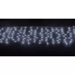 CASCATA 400 LÂMPADAS LED 6500K(BRANCO FRIO)8 FUNÇÕES 127V FIO BRANCO 10M