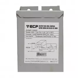 REATOR PARA LÂMPADA VAPOR SÓDIO/METÁLICO   100W 220V(USO INTERNO)