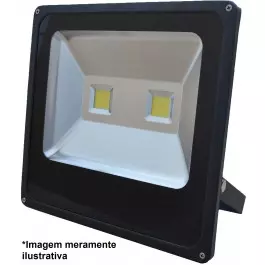 REFLETOR HOLOFOTE LED COB 100W 6500K(BRANCO FRIO)BIVOLT G2 