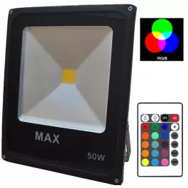 REFLETOR HOLOFOTE LED COB   30W RGB BIVOLT COM CONTROLE