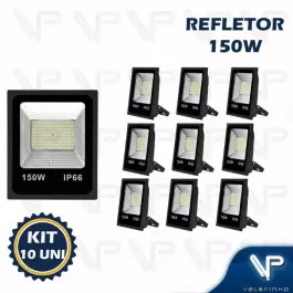 REFLETOR HOLOFOTE LED SMD   150W 6500K(BRANCO FRIO)BIVOLT IP66 KIT10