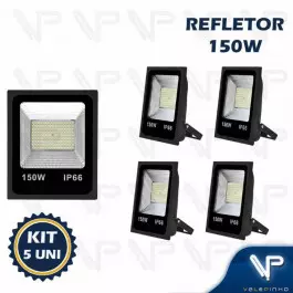 REFLETOR HOLOFOTE LED SMD   150W 6500K(BRANCO FRIO)BIVOLT IP66 KIT5