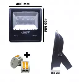 REFLETOR HOLOFOTE LED COB RGB 400W c/control BIVOLT IP65