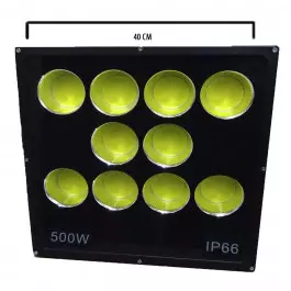 REFLETOR HOLOFOTE LED SUPERCOB  500W 6500K(BRANCO FRIO) BIVOLT IP66