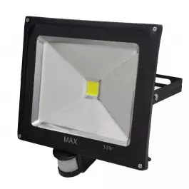 REFLETOR HOLOFOTE LED COB   50W 6500K(BRANCO FRIO)BIVOLT COM SENSOR