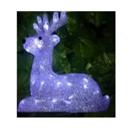 RENA EM ACRÍLICO COM 40 LEDS BRANCA 8 FUNÇÕES 220V 0,32m