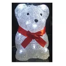 URSINHO EM ACRÍLICO COM 18 LEDS 8 FUNÇÕES 220V 15 x 25cm