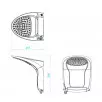 DUCHA ACQUA JET ULTRA LORENZETTI 220V 7800W PRETO CROMADO | DESENHO TÉCNICO