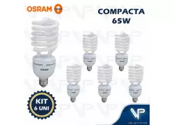 LÂMPADA COMPACTA ESPIRAL HO OSRAM  65W 220V 6500K(BRANCO FRIO)E27 DULUXSTAR TWIST KIT6